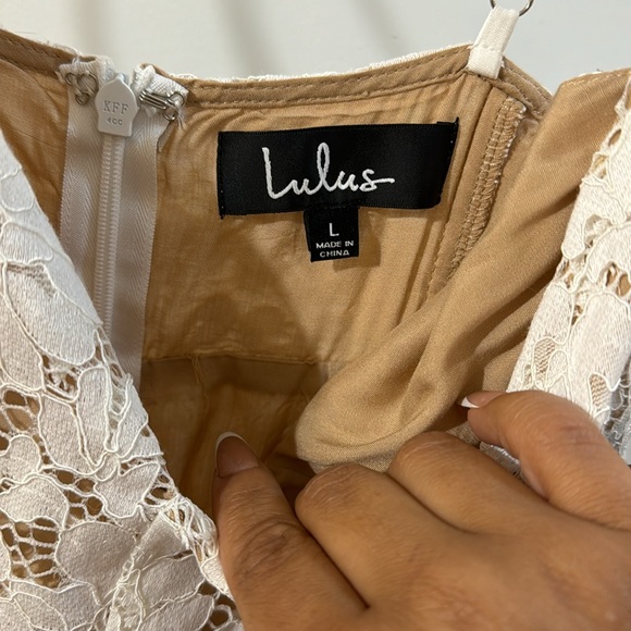 Lulus White Lace Bridal Little White Dress NWT - Picture 4 of 5